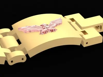 Luxury Eagle Link Bracelet for Men Jewelry 1219 3D print model