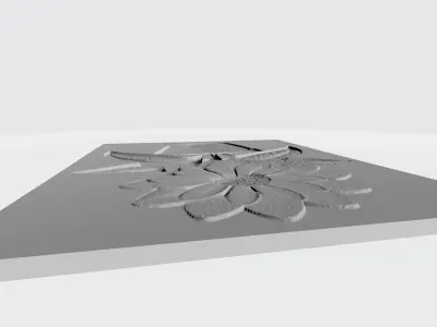 Charming Floral Vase White Blossom 3D print model