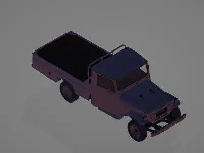 toyota old Low-poly 3D model