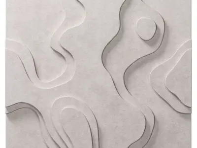 Earth Acoustic Wall Panel Artwork by okk 3D model