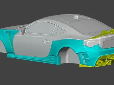 Toyota GT86 Kuhl Racing Bodykit 3D model