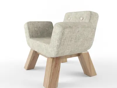 Yellow Diva M-Series Chair 3D model