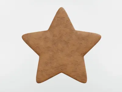 Gingerbread Christmas Cookie 07 3D model