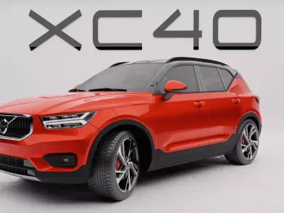 Volvo xc40 car Low-poly 3D model