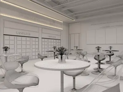 Movie Theater Interior 3D model