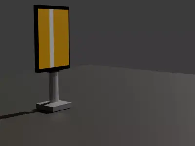 A simple Mupi board for adertisments Free low-poly 3D model