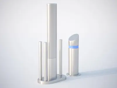 Automatic bollard 3D model