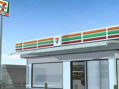 store in from Thailand 7-11 3D model