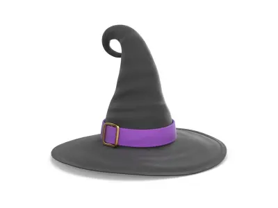 Witch Hat Low-poly 3D model