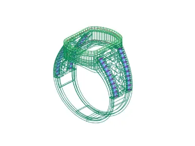 LUXURY TURKISH GENTS RING 3D print model