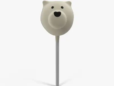 Cake Pop Bear Low-poly 3D model