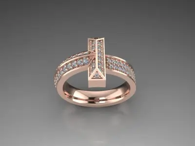 Ring T Tiffany 3D print model