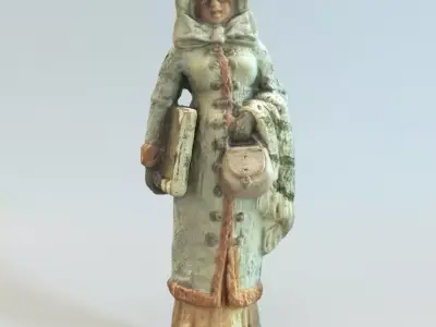 Decorative old woman statue Free 3D model