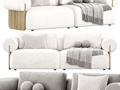 Solange Performance Boucle Sofa By Castlery 3D model