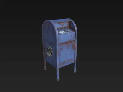US Mailbox Free low-poly 3D model