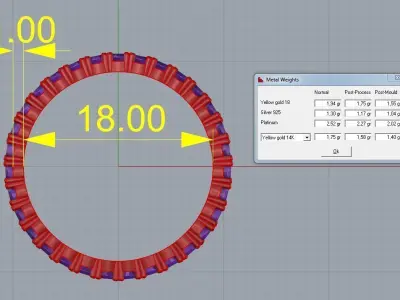 Ring with diamonds A2 Free 3D print model