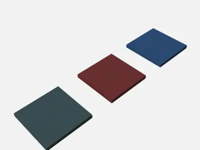 Rubber tiles 500x500x40 Low-poly 3D model