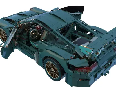 LEGO Porsche GTR 3 High-Quality 3D Model  3D model