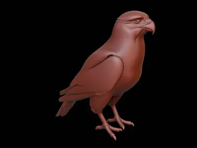 Falcon Animal Sculpture 3D print model buy