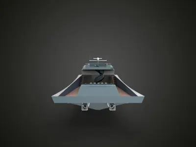 fast luxury yacht 3D model