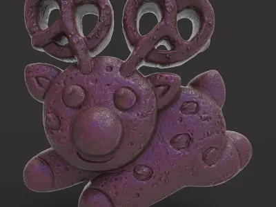 cute deer cookie 3D print model