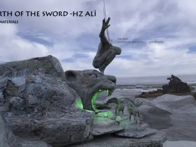  Gate Lion 3d model 3D model