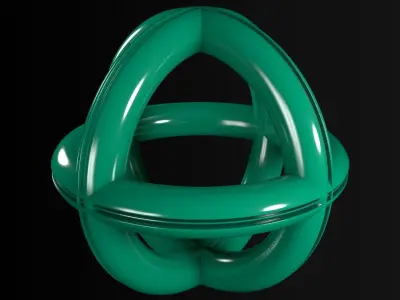 Spherical Rings Low-poly 3D model