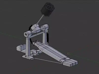 bass drum pedals 3D model