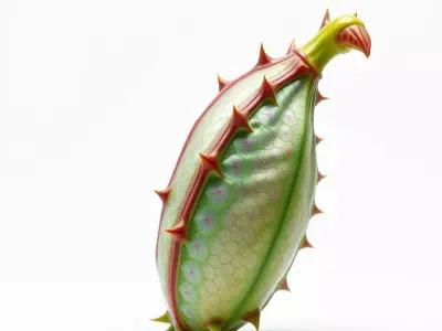 Spiky Fantasy Pod model pack Low-poly 3D model