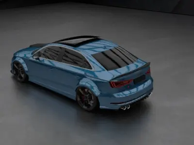 Audi RS3 2018 wide-body by Kaiser Design 3D model