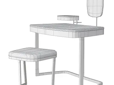 Toilet table Maskara coiffeuse Porada 3d model Low-poly 3D model