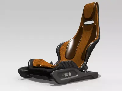 Highly Detailed Car Seat for Diecast Model and 3D Printing  3D print model