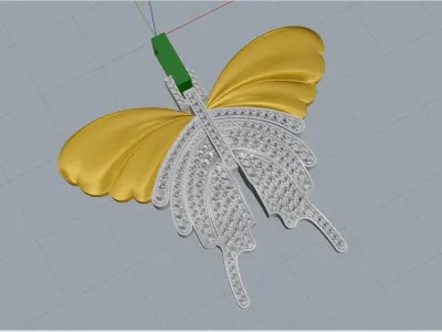 Butterfly pendant 3D print model