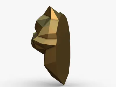 persian cat head 3D print model