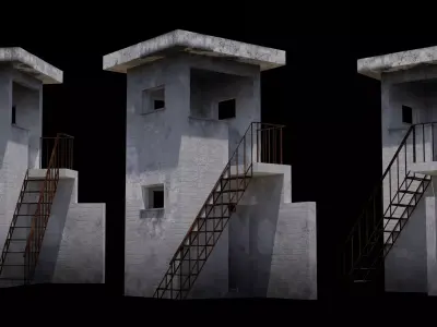 A Small Building Free low-poly 3D model