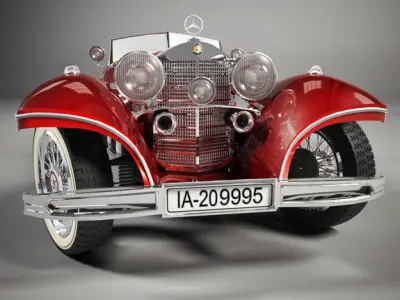Mercedes-Benz 500K Roadster 3D model
