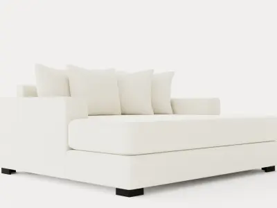 Manhattan daybed Low-poly 3D model