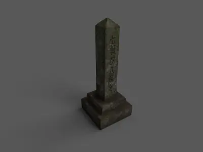 Cultural Grave Stone or Shrine Low-poly 3D model