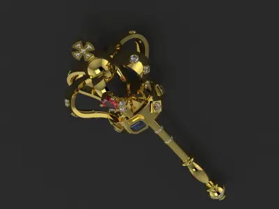 royal scepter pendant 3D print model