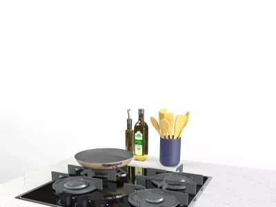  Modern Ellitia Kitchen Island 3D model