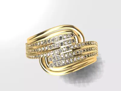 5 line ring Free 3D print model