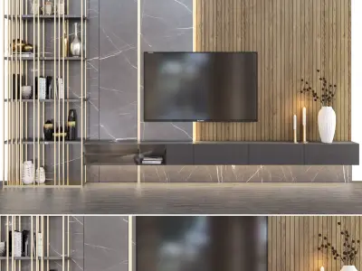 Tv Wall 10 3D model
