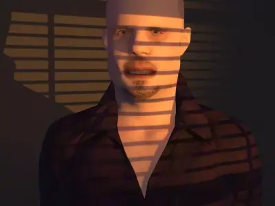 Dynamic Stickman 3D model