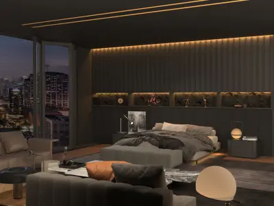 3D Master Bedroom Design 3D model