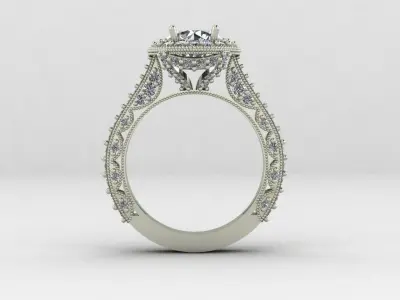 Engagement ring Free 3D print model 29