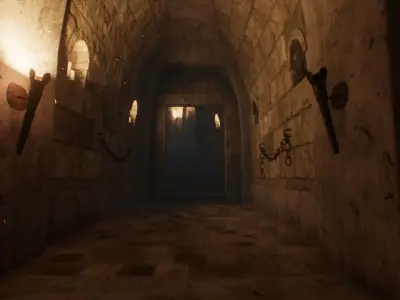 Modular Tunnel UE4 Low-poly 3D model
