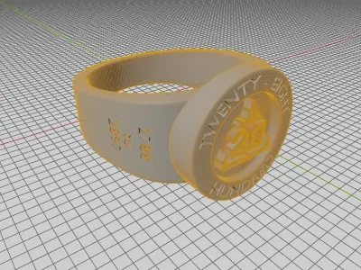 Ring - 28 Hundred Ring - Multiple Sizes 3D print model