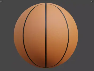 Basketball ball Low-poly 3D model