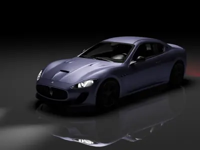 Maserati Granturismo  Low-poly 3D model