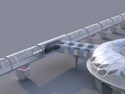 Hyperloop Concept Station 3D model